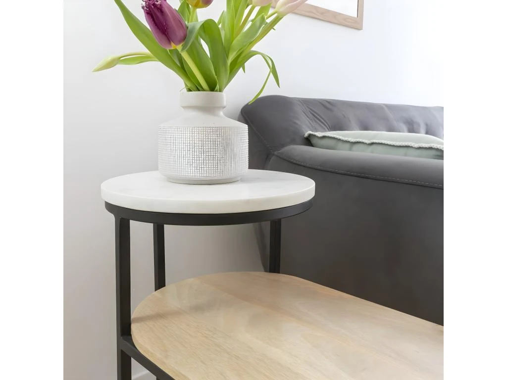 Bout De Canapé En Bois De Manguier Florentin – Image 3