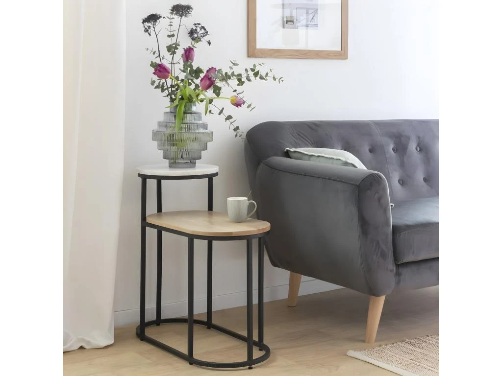 Bout De Canapé En Bois De Manguier Florentin – Image 4