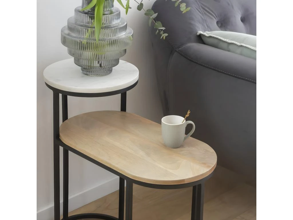 Bout De Canapé En Bois De Manguier Florentin – Image 5