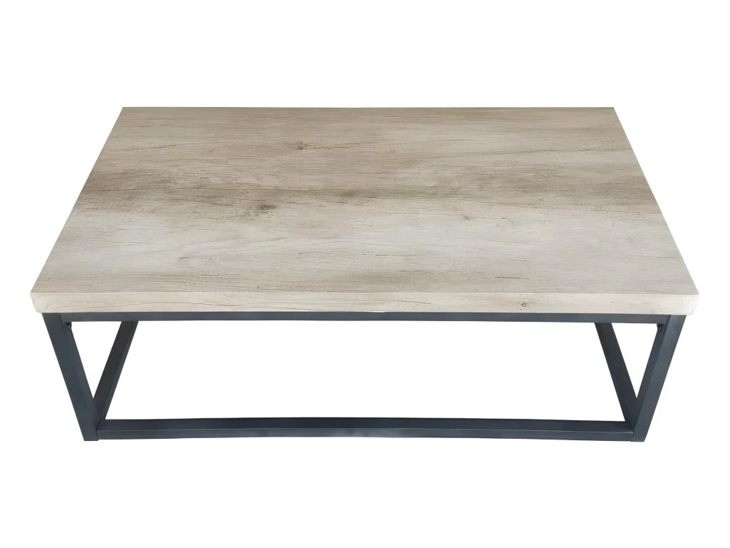 Table Basse HAWAÏ Plateau En Bois Clair, Pieds En Acier. Idéal Pour Votre Salon.