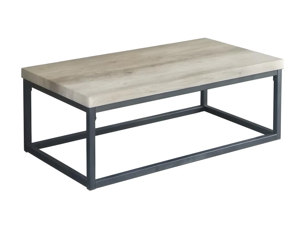 Table Basse HAWAÏ Plateau En Bois Clair, Pieds En Acier. Idéal Pour Votre Salon. – Image 2