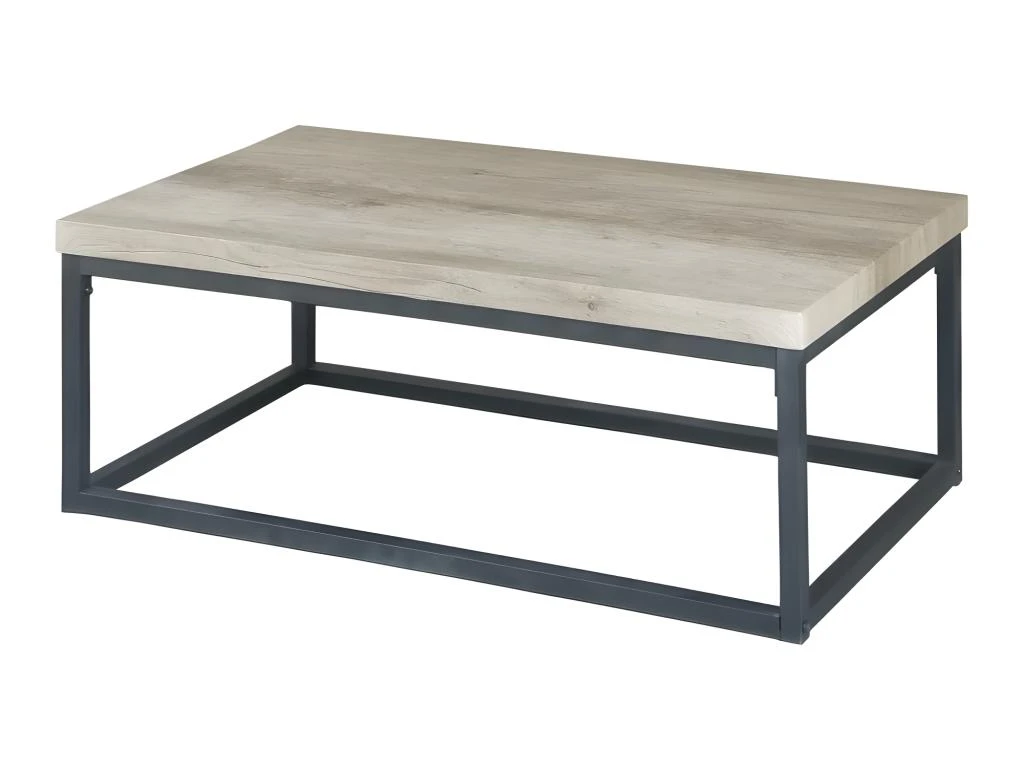 Table Basse HAWAÏ Plateau En Bois Clair, Pieds En Acier. Idéal Pour Votre Salon. – Image 3