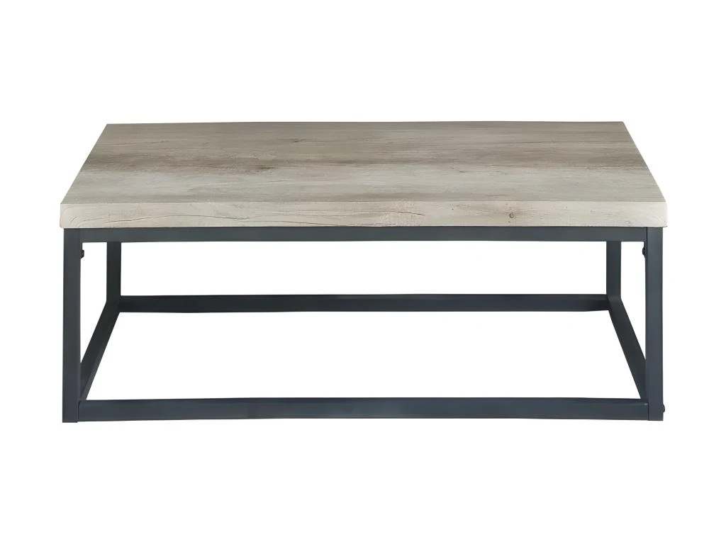 Table Basse HAWAÏ Plateau En Bois Clair, Pieds En Acier. Idéal Pour Votre Salon. – Image 4