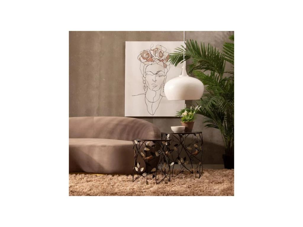 Duo De Tables D'appoint Métal/Verre - OHIA – Image 2