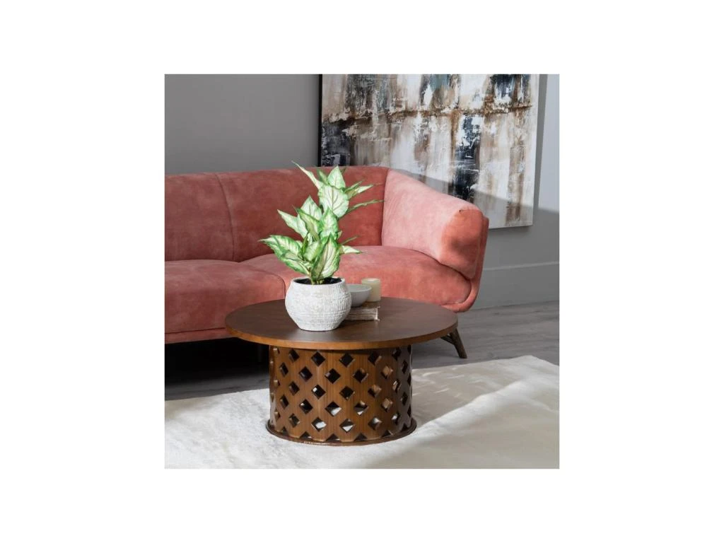 Table Basse Ronde Bois/Marron- TIMY – Image 2