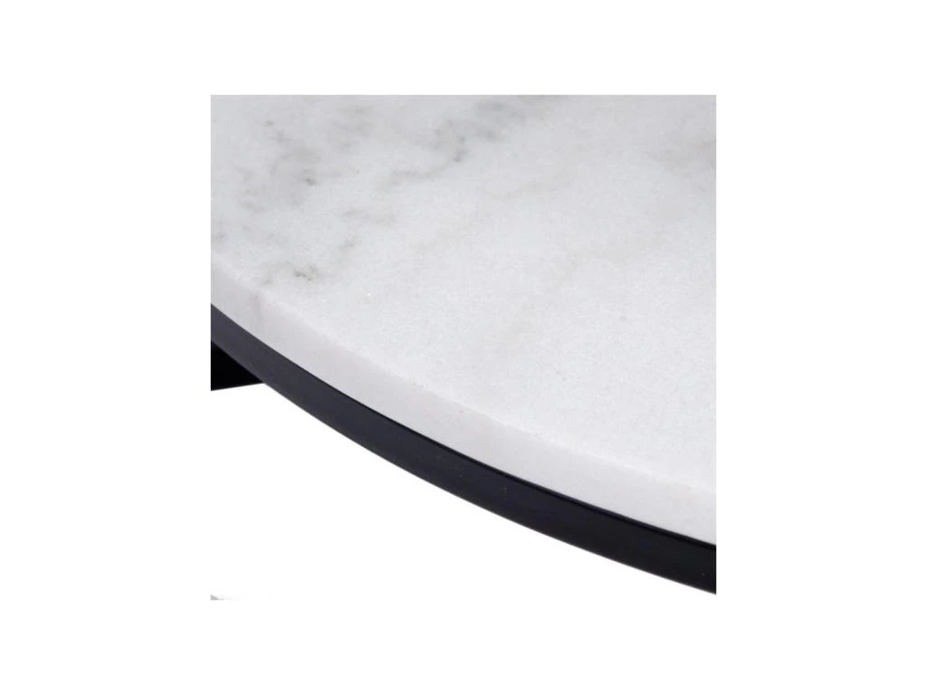 Table Basse Carrée Marbre/Verre/Blanc - DONNA – Image 6