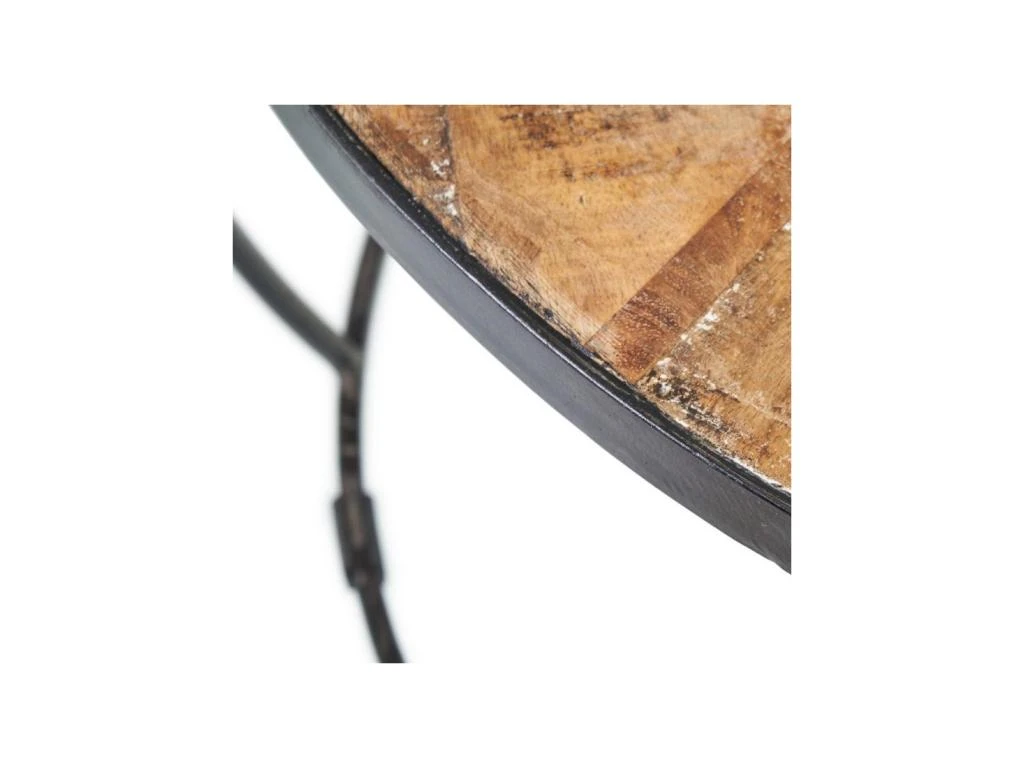Tables Basses Gigognes Rondes Bois Brut/Métal - MAYAL – Image 3