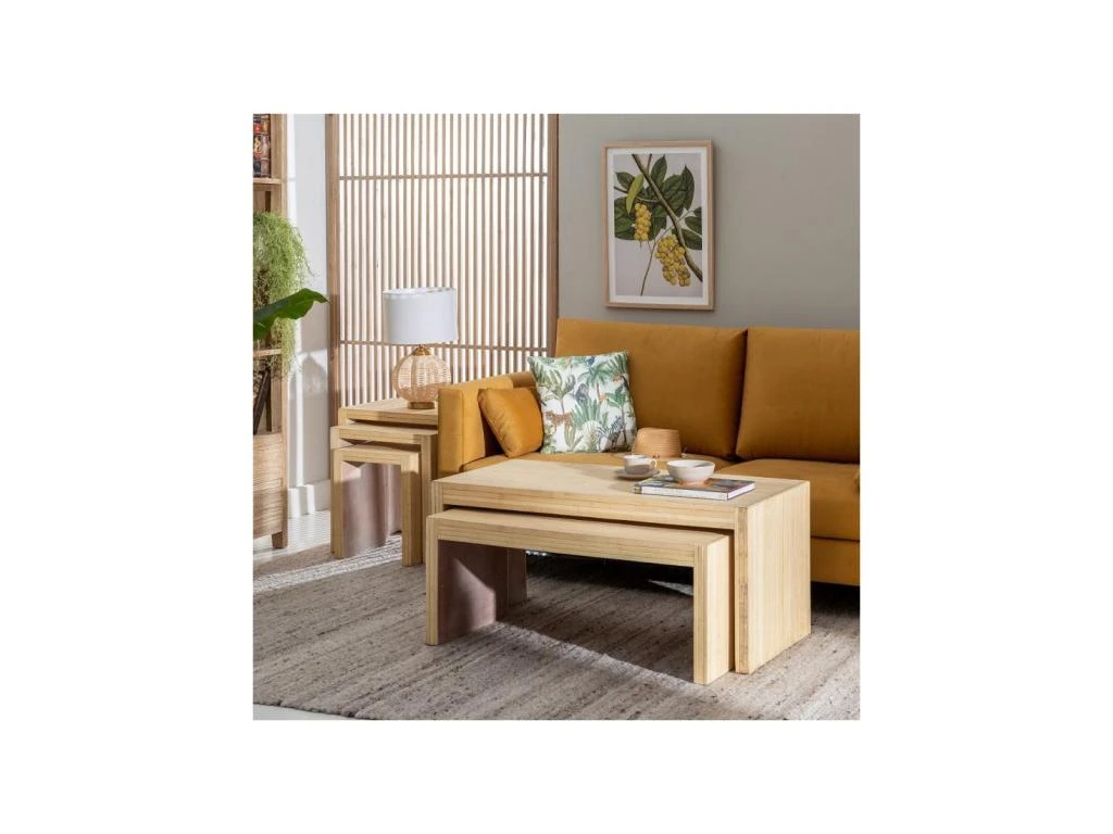 Tables Basses Gigognes Bois Naturel - APISTOU – Image 2