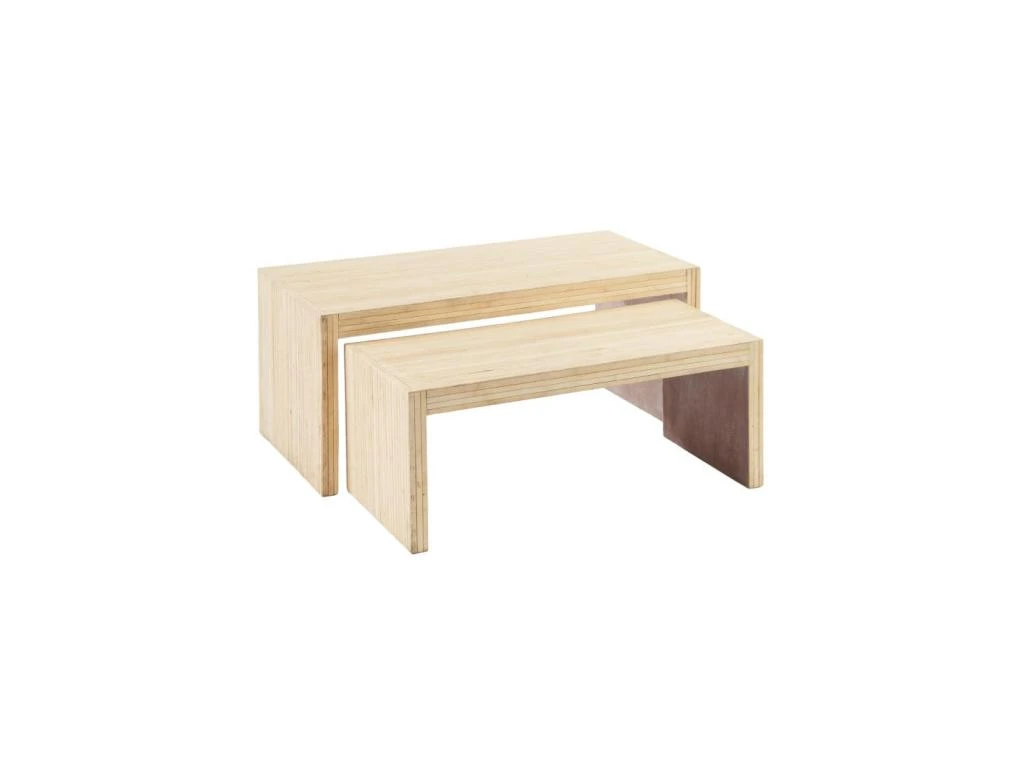 Tables Basses Gigognes Bois Naturel - APISTOU – Image 3