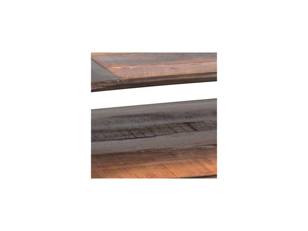 Table Basse Rectangulaire Acier/Bois Recyclé - CHALERSTON – Image 3