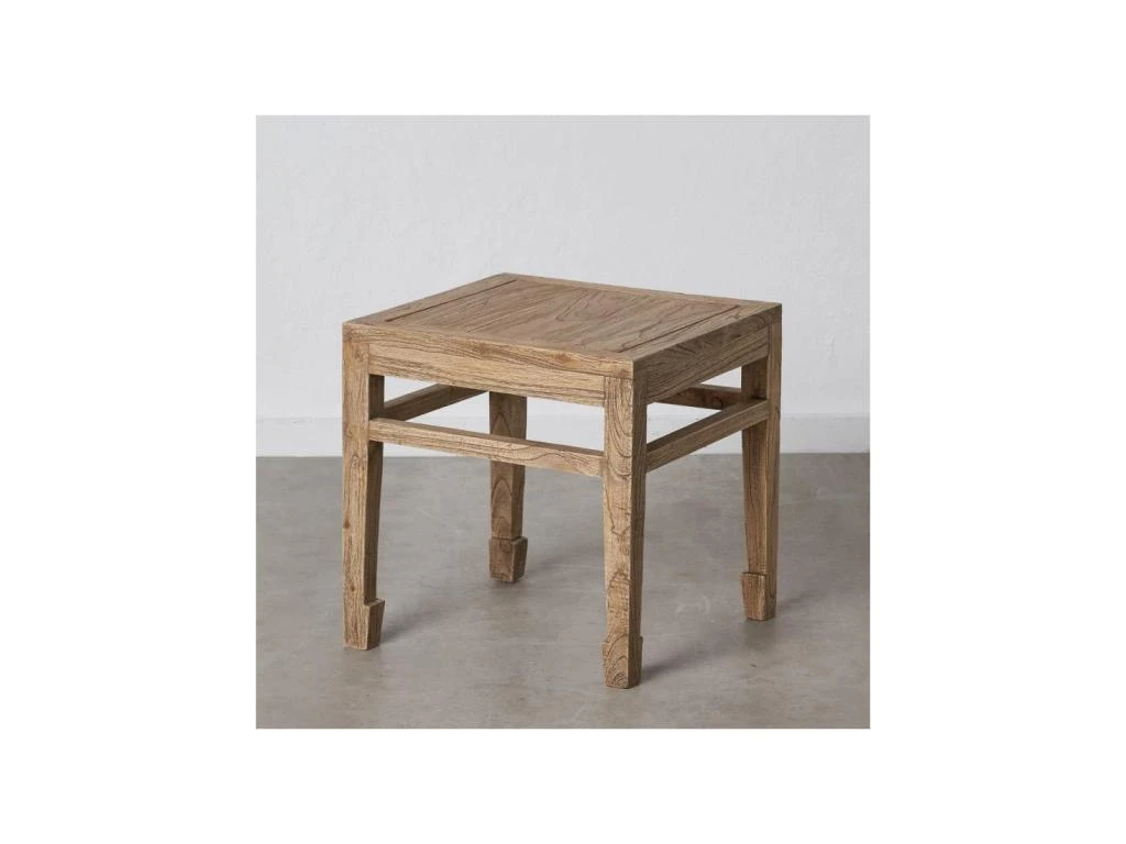 Table D'appoint Carrée Bois Massif Clair - LAINA – Image 2