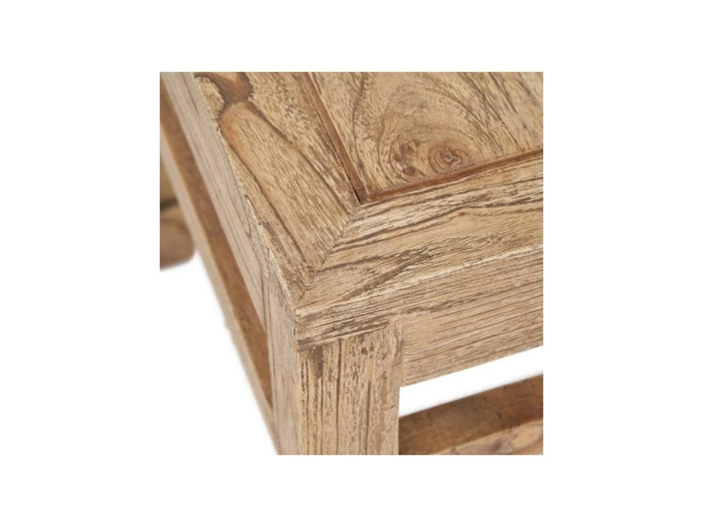 Table D'appoint Carrée Bois Massif Clair - LAINA – Image 4