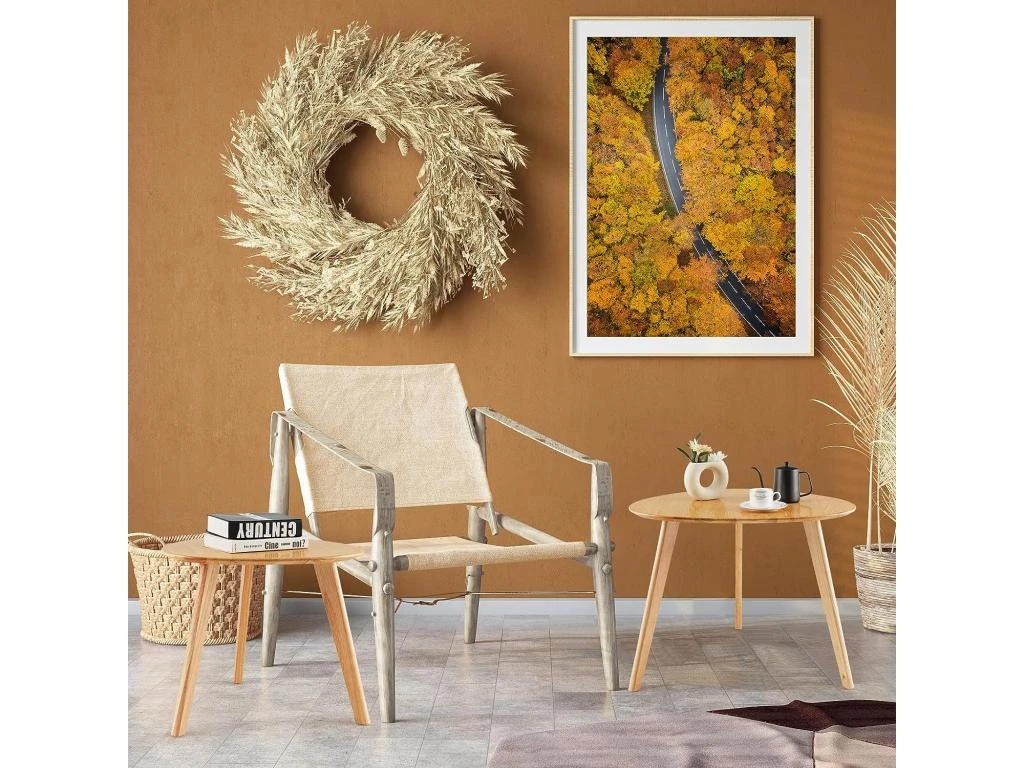 Lot De 2 Tables Basses Gigognes En Bois Avec Coussinets Antidérapants Combinaison Libre – Image 4