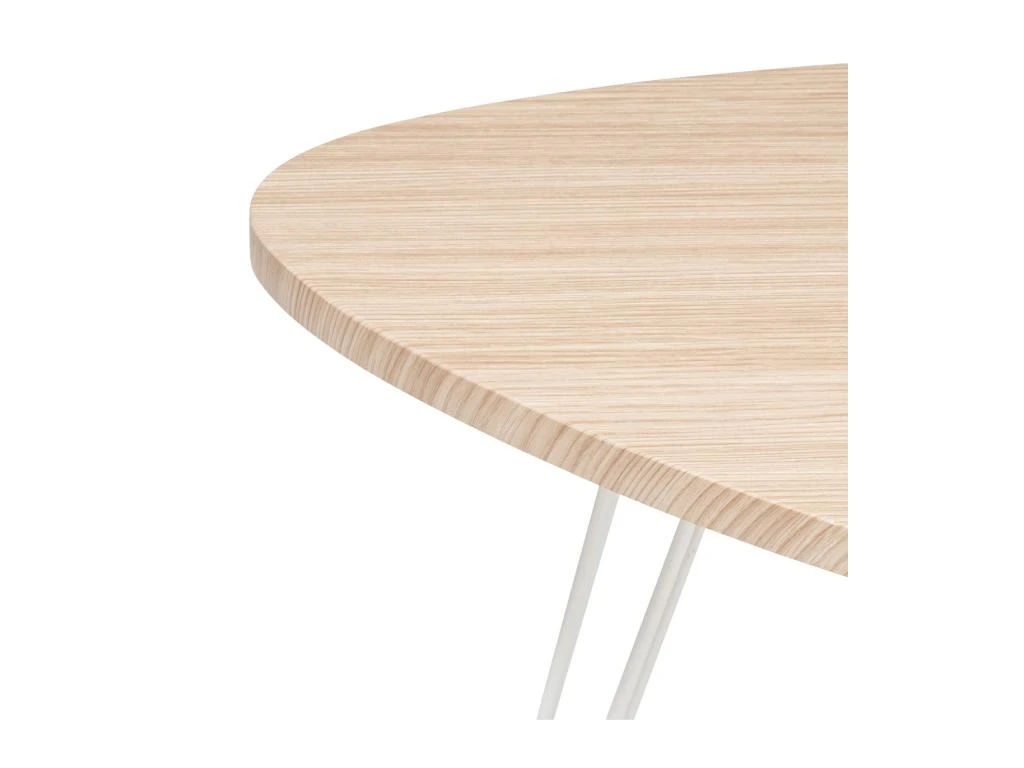 Table D'appoint En Bois Et Pieds En Métal Blanc 69 X 54 X H 60 Cm – Image 2