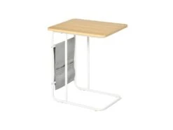 Table Basse D'appoint BEA Blanche Et Bois