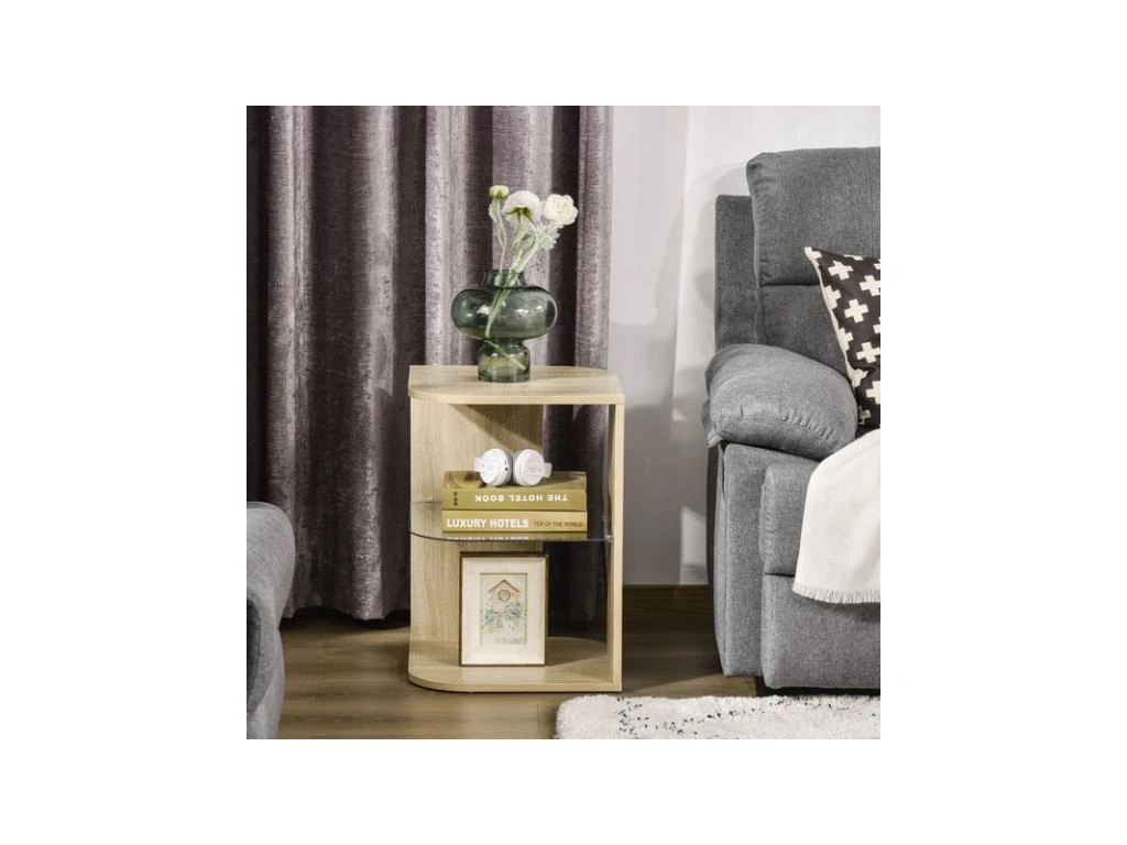 Guéridon Bout De Canapé MIRANDA Aspect Bois – Image 7