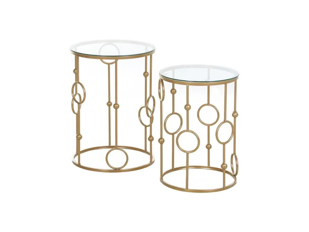 Lot De 2 Tables Gigognes GATSBY Dorées