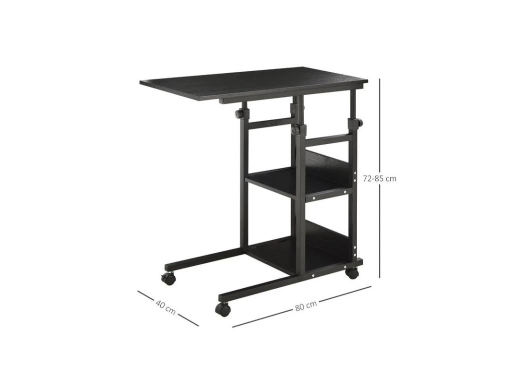 Table De Lit Réglable NANNY Noire – Image 3