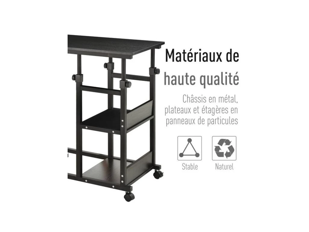 Table De Lit Réglable NANNY Noire – Image 7