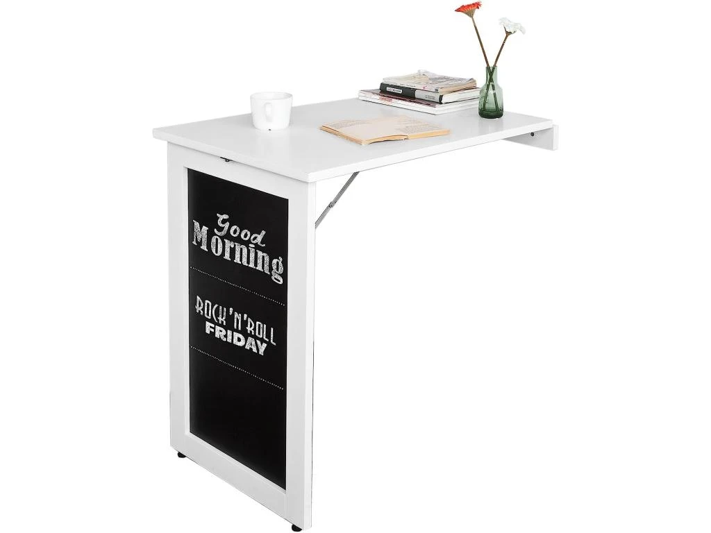 Table Pliable Murale Bureau Avec Mémo Board Table Murale Pliable Bureau Rabattable, FWT20-W