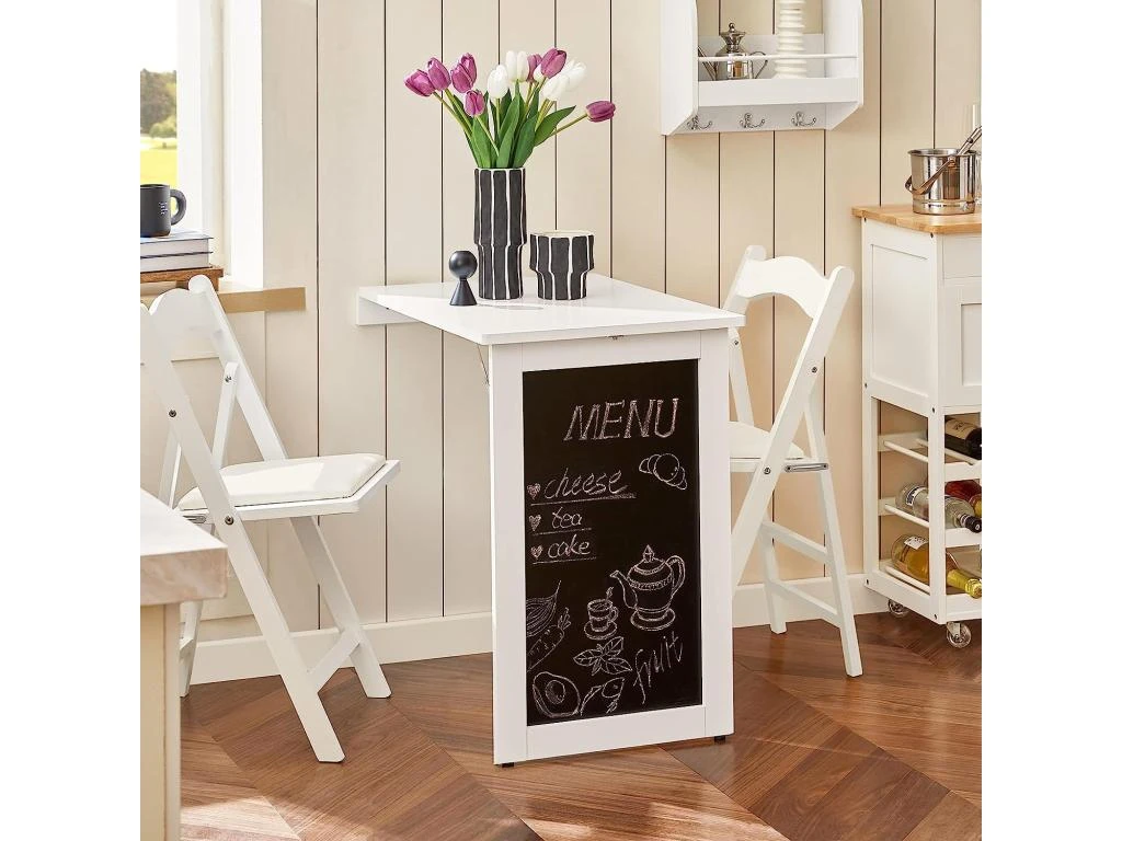 Table Pliable Murale Bureau Avec Mémo Board Table Murale Pliable Bureau Rabattable, FWT20-W – Image 2