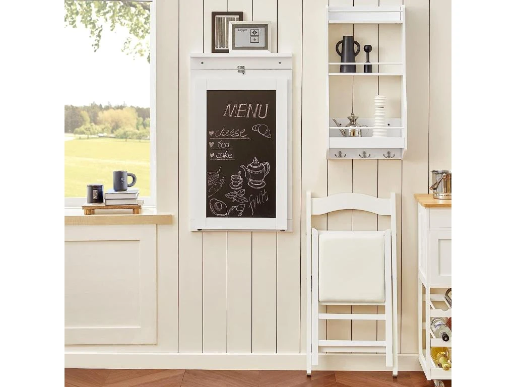 Table Pliable Murale Bureau Avec Mémo Board Table Murale Pliable Bureau Rabattable, FWT20-W – Image 5