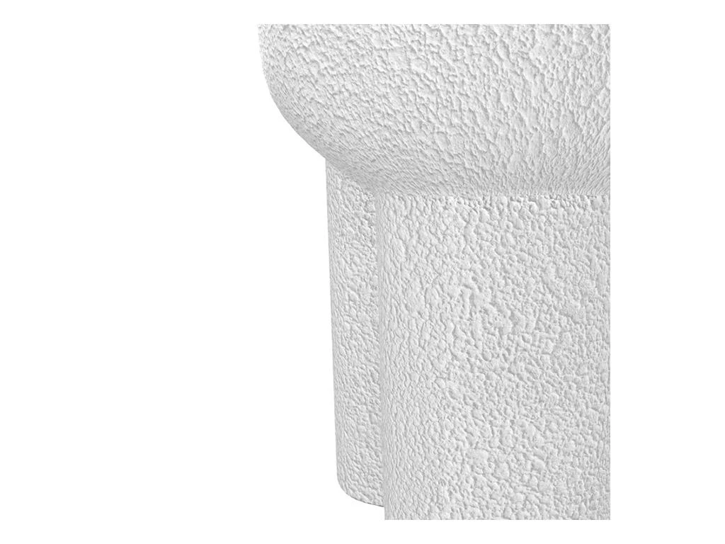 Table D'appoint Blanche Zacco En Terre Cuite D32.5 Cm – Image 3