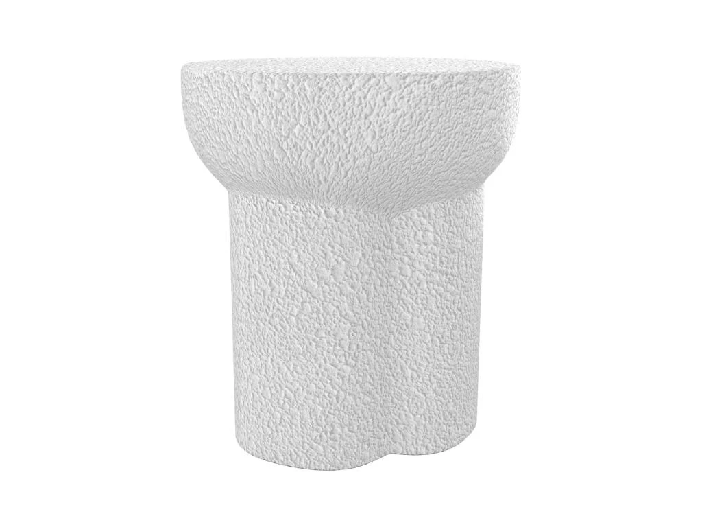 Table D'appoint Blanche Zacco En Terre Cuite D32.5 Cm – Image 6