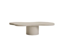 Table Basse Du Microciment En Couleur Blanc 140 Cm