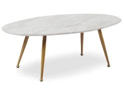 Table Basse Ovale Romy Effet Marbre