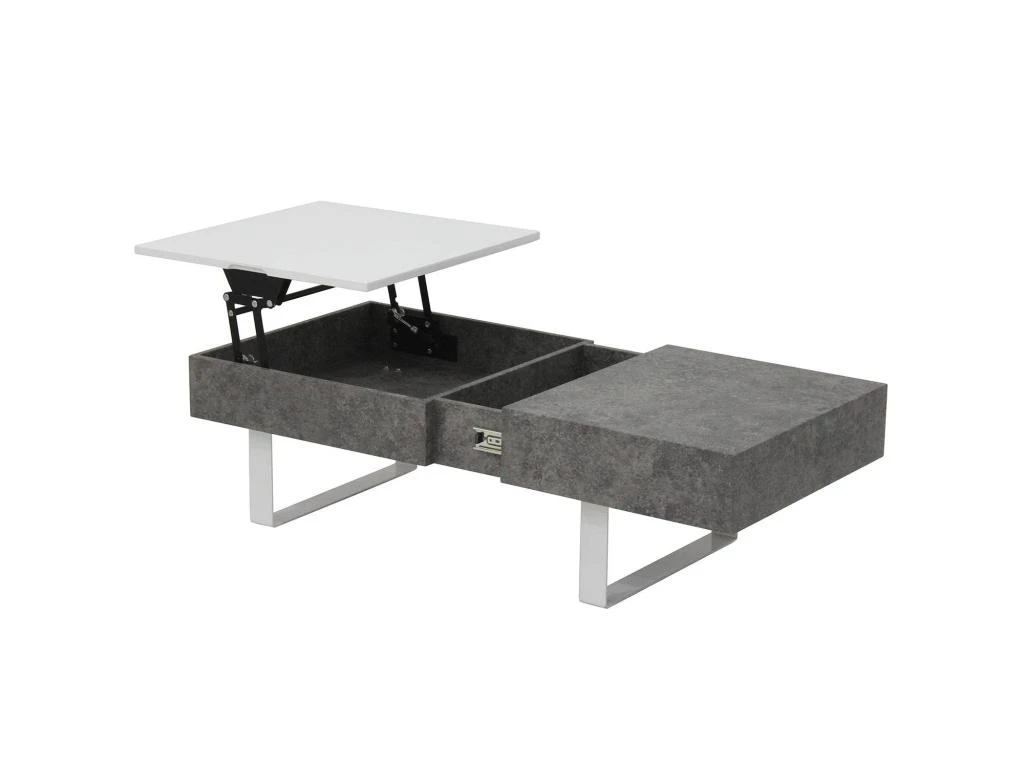 Table Basse Relevable Polly Effet Béton – Image 4