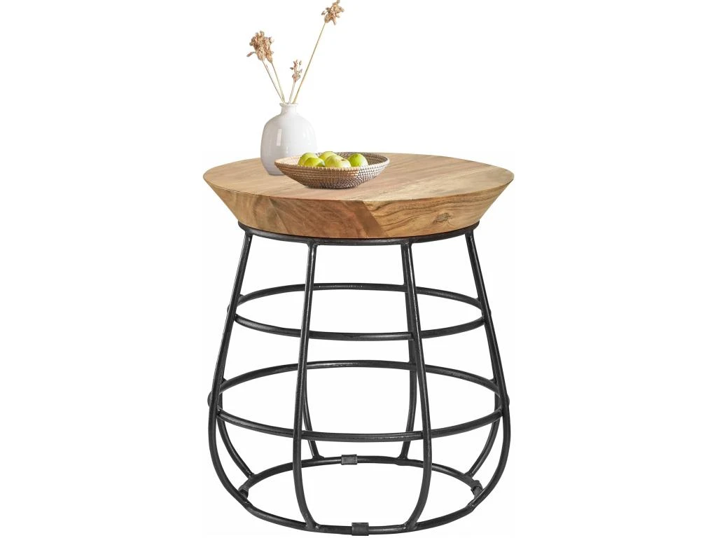 Table D'appoint Shalini Marron Gris – Image 2