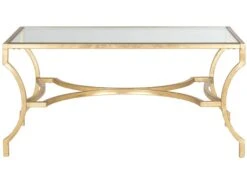 Table D'appoint Or Et Transparent 51 X 94 X 43.18 Cm - Vira