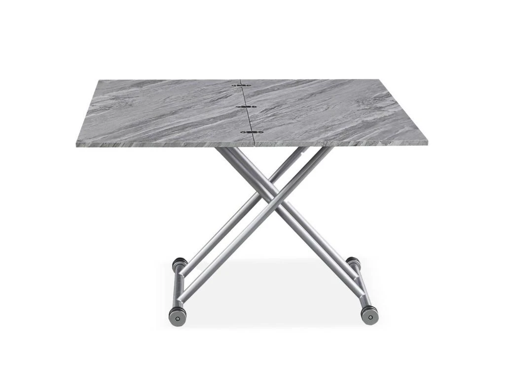 Table Basse Relevable Carrera XL Effet Marbre Gris – Image 3