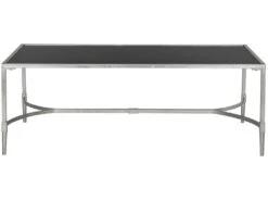 Table D'appoint Argent Et Noir 66 X 127 X 45.72 Cm - Ferne