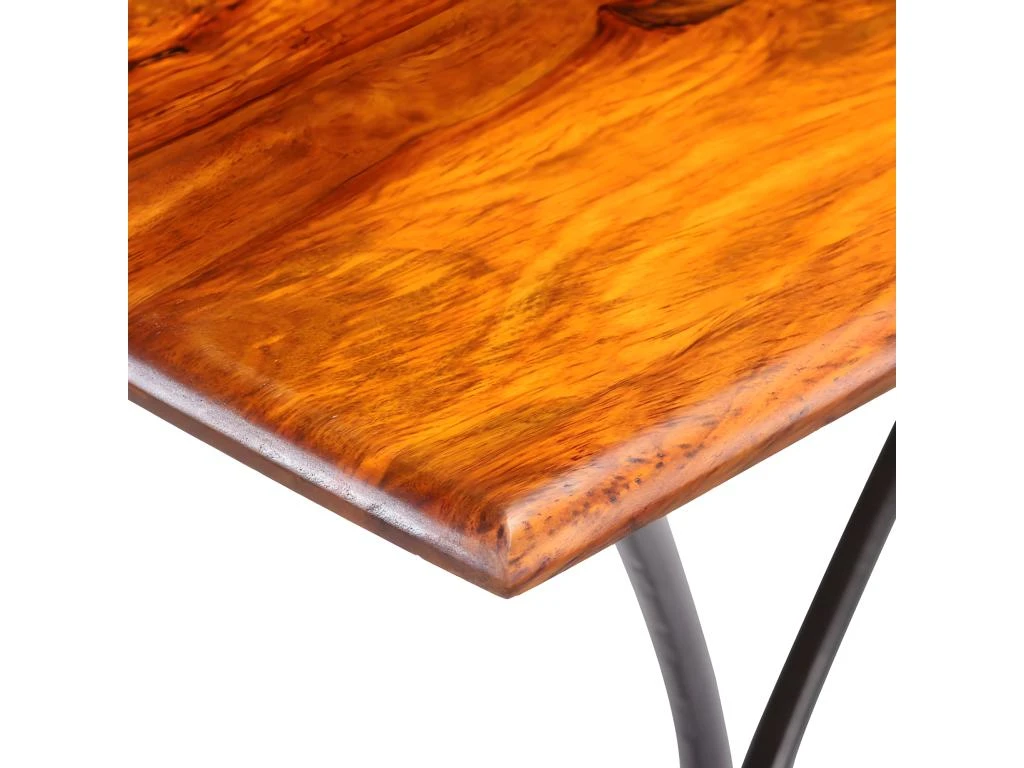 Table Basse Avec Pieds Bouclés Bois De Sesham 110 X 60 X 39 Cm – Image 4