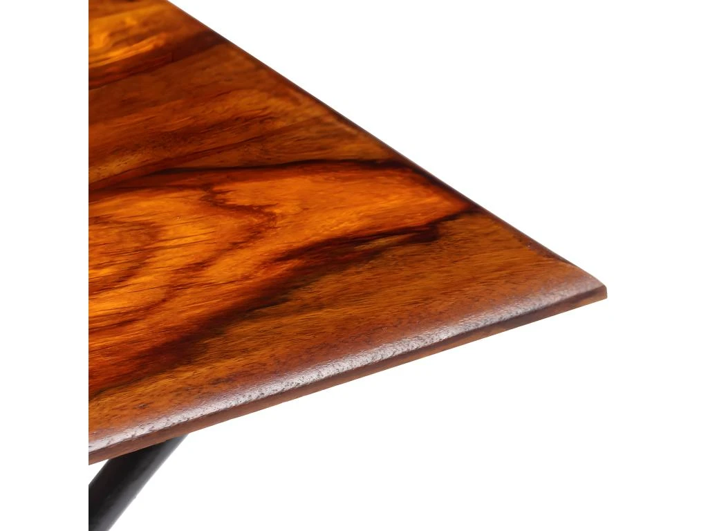 Table Basse Avec Pieds Bouclés Bois De Sesham 110 X 60 X 39 Cm – Image 5