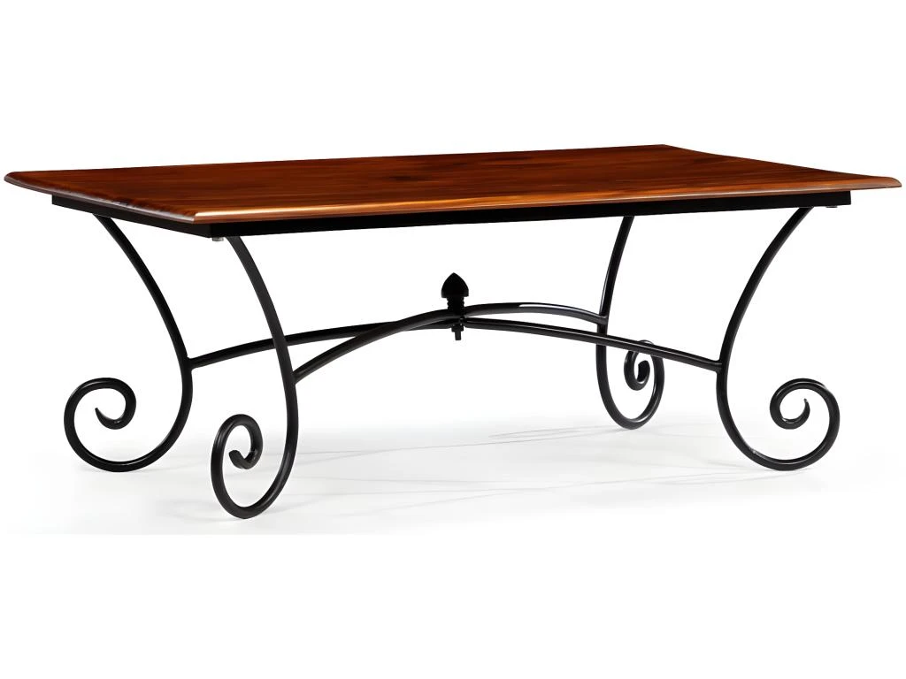 Table Basse Avec Pieds Bouclés Bois De Sesham 110 X 60 X 39 Cm – Image 9