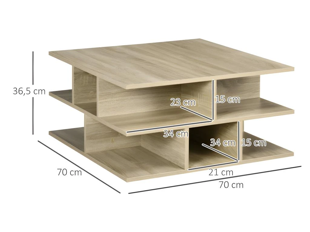 Table Basse TIRAJANA Aspect Chêne Clair – Image 3