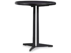 Table D'Appoint En Bois Et Métal Ronde Big Oslo Pärumm Noir Ø50x53 Cm