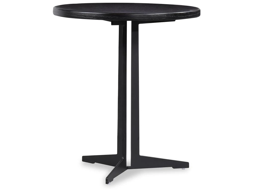 Table D'Appoint En Bois Et Métal Ronde Big Oslo Pärumm Noir Ø50x53 Cm