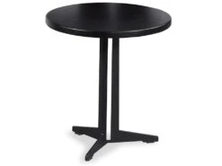Table D'Appoint En Bois Et Métal Ronde Oslo Pärumm Noir Ø45x45 Cm