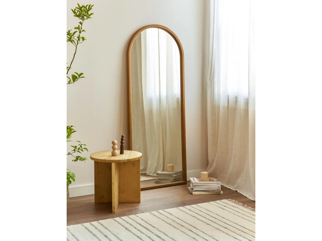 Table D’appoint Ronde En Bois De Sapin En Couleur Naturel – Image 5