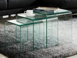 Tables Basses Gigognes MINKA - Verre Courbé