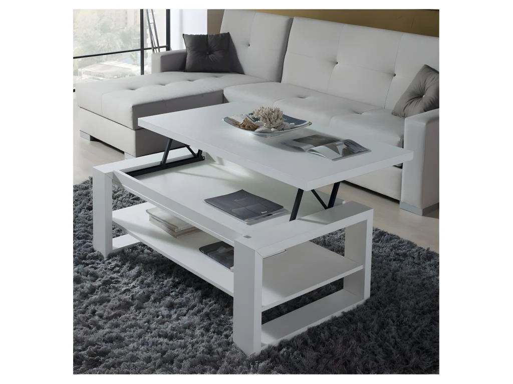 Table Basse Blanche Relevable - REENA – Image 2
