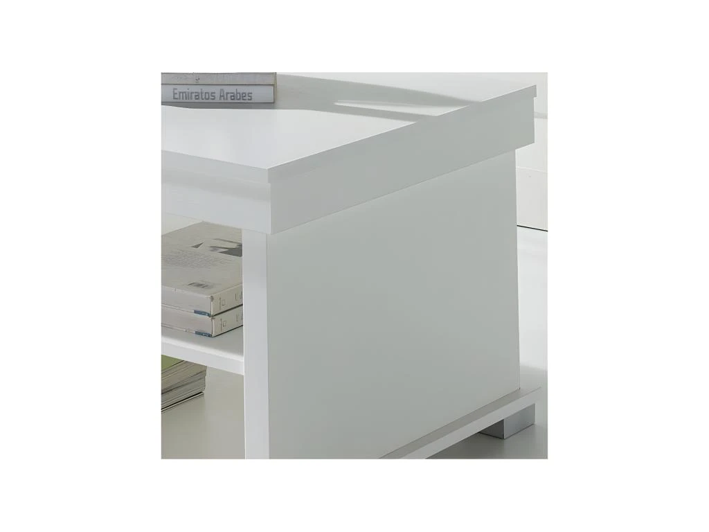 Table Basse Blanche Relevable 4 Tiroirs - NESE – Image 5