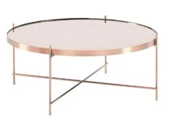 Table Basse MARCIA - Miroir & Métal - Cuivré