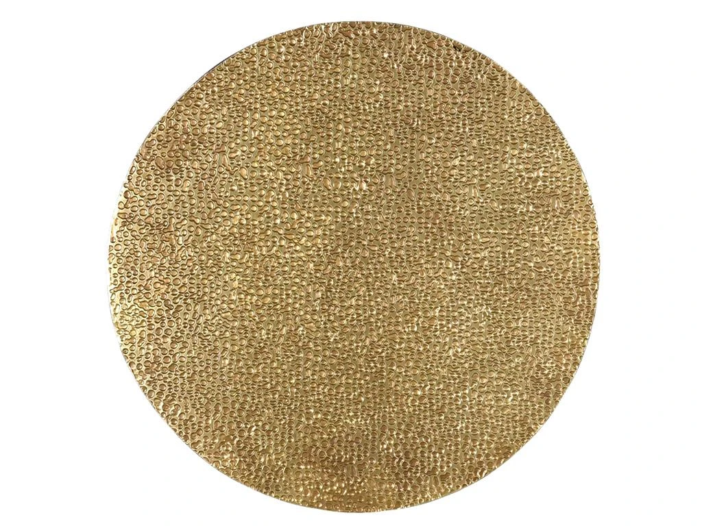 Tables Basses Gigognes BELAMI - Motifs Sculptés - Métal - Coloris : Doré Et Pieds Noirs – Image 4