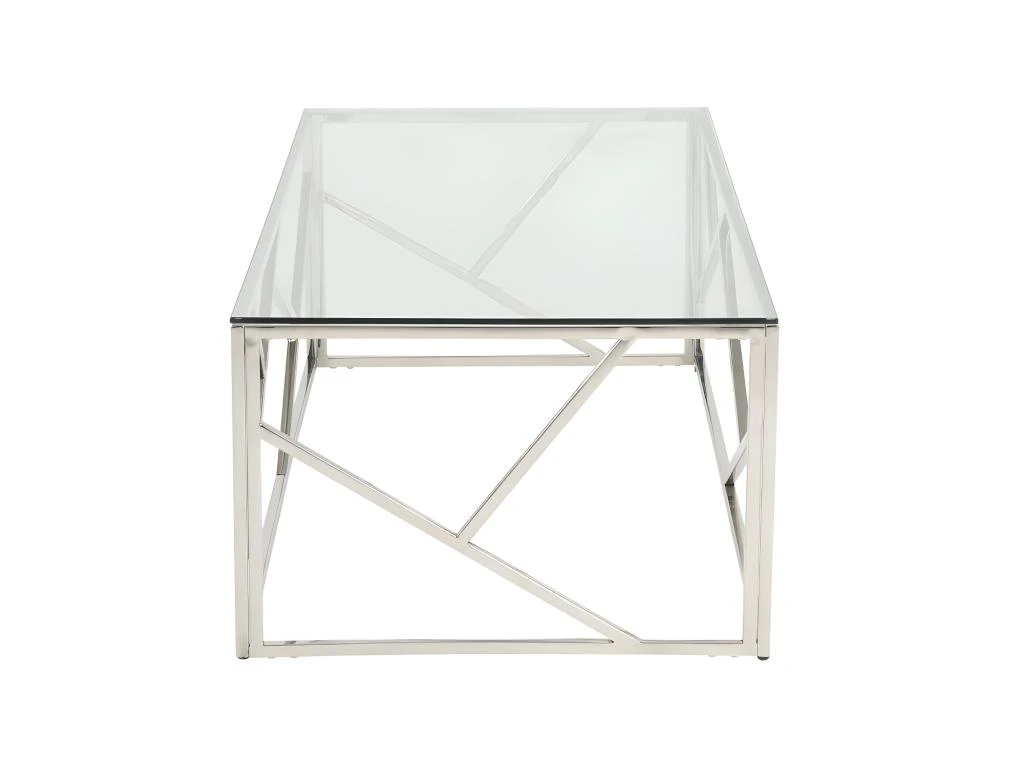 Table Basse ATHENA De Pascal MORABITO - Verre Trempé Et Acier - Chromé – Image 6