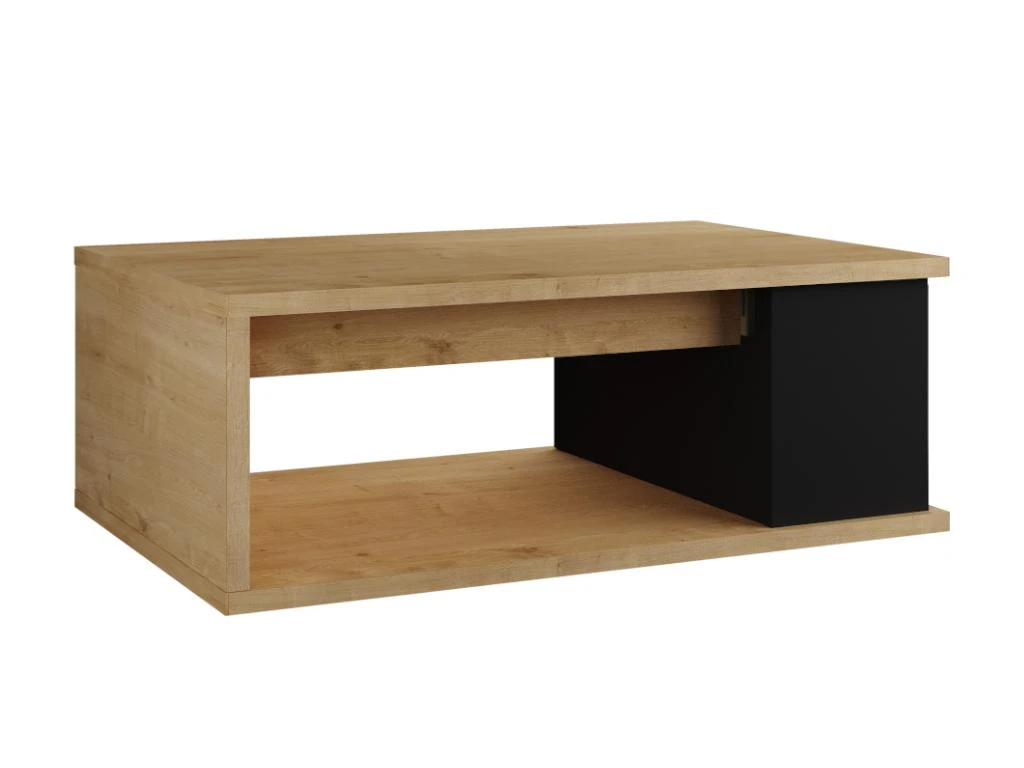 Table Basse ALDANA - Plateau Relevable - Bois Et MDF - Chêne Et Anthracite – Image 4